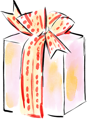 Watercolor Christmas Gift