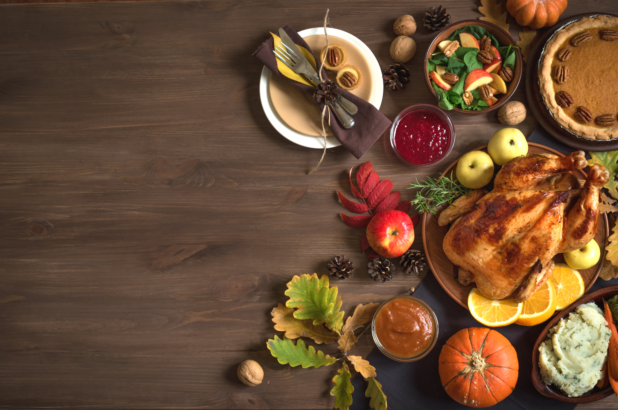 Thanksgiving Turkey Dinner background